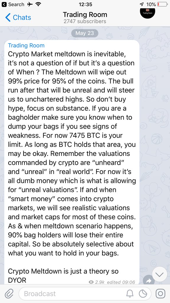 May 23 Article from my Telegram Account ☹️