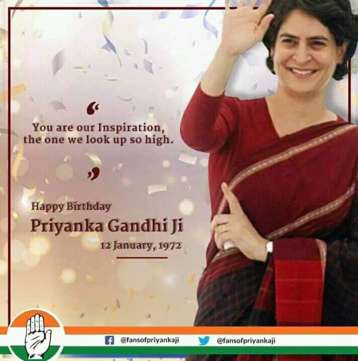 Happy birthday to Priyanka Gandhi 
