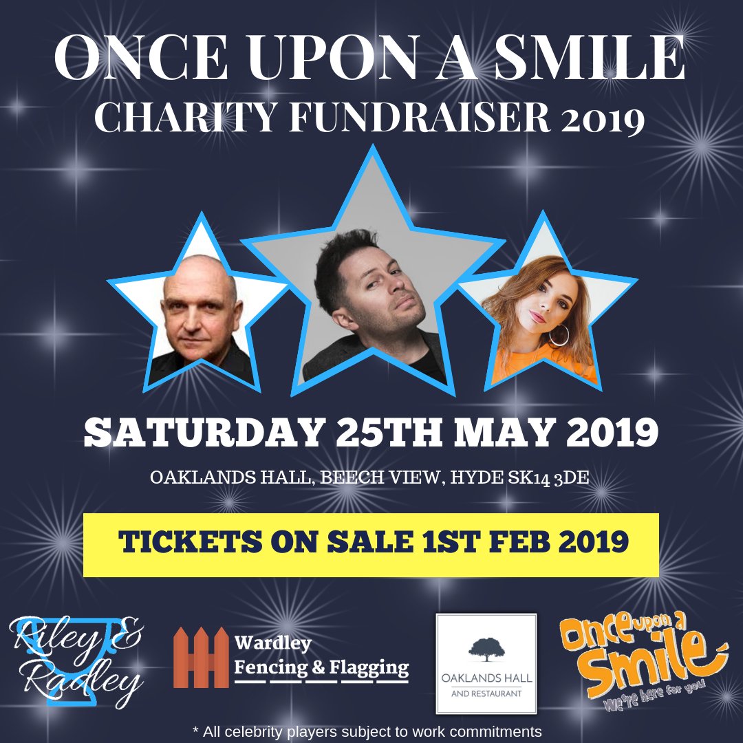 Not long now until the After Party tickets go sale.  Don't miss out on what will be a special night <a href="/Oaklands_Hall/">Oaklands Hall, Hyde</a> 
Guest Host will be Phoenix Nights Legend <a href="/archiekelly/">archie kelly</a> Music by the unbelievable <a href="/StephaniBmusic/">Stephani B</a> and what a way to end the night with the majestic <a href="/MrPaulPashley/">Paul Pashley</a>