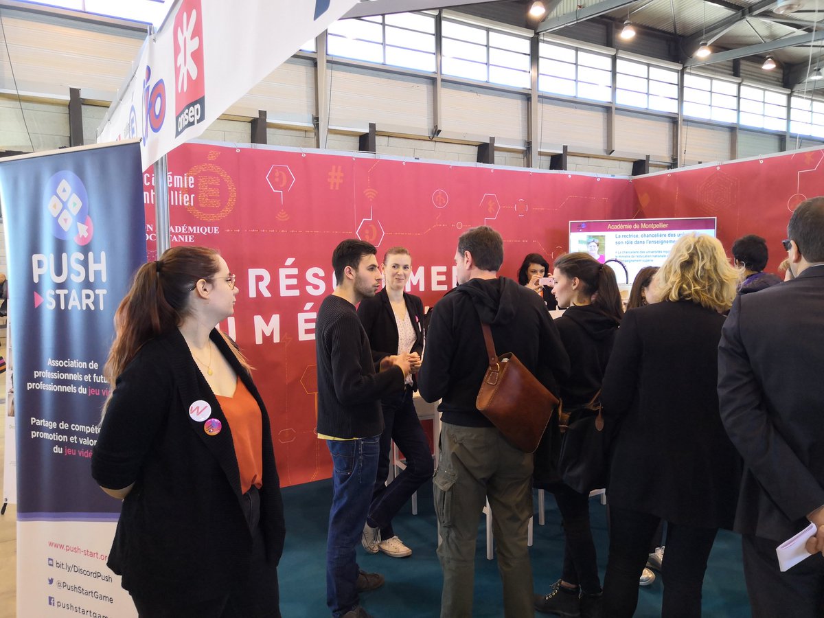 Les associations @wig_fr et @PushStartGame sont sur le salon de l'étudiant pour parler #jeuvidéo et #mixité @Occitanie @acmontpellier @Montpellier3m #salondeletudiant