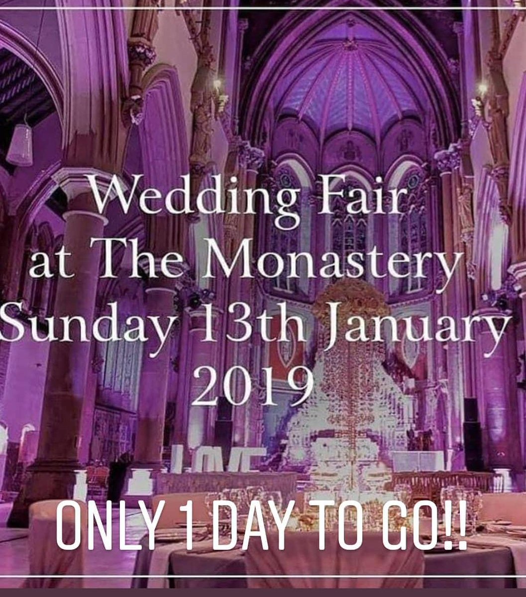 Tyingtheknotorg's tweet photo. 1 DAY TO GO!! - THE WEDDING FAIR @ THE MONASTERY MANCHESTER
Sunday 13th January
Free entry/parking
#manchesterweddings #manchesterbrides #monasterymanchester #bride #isaidyes #isaidyes2019 #weddingfayre #themonasterymanchester #manchester #boltonweddings #stockportbrides #ido https://t.co/ezISQbpsXt