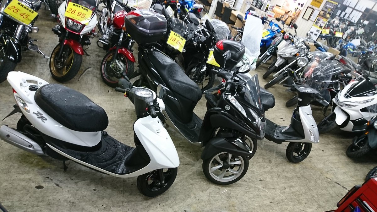 バイクセンター茅ヶ崎 残りの3台も入庫致しました どれも程度は良く直ぐに売れちゃいそうなバイクばかりです お買い求めはお早めに アドレスv125s Jogzr トリシティ 中古バイク 中古車 バイクセンター茅ヶ崎 スズキ ヤマハ T Co