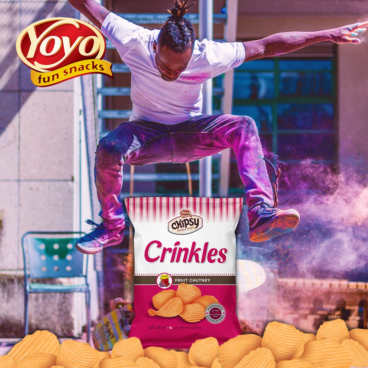 Brighten up your Saturday with a packet of Fruit Chutney Crinkles. #YoyoFunSnacks