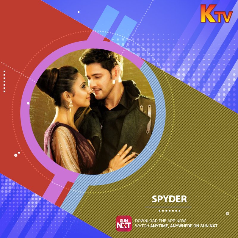 KTVTAMIL's tweet photo. An intelligence officer attempts to save the city from a psychotic serial killer who kills people just to hear their loved ones cry. #Spyder today at 7 PM on #KTV.
#MaheshBabu #SJSurya #RakulPreetSingh https://t.co/8VQHOJd48L
