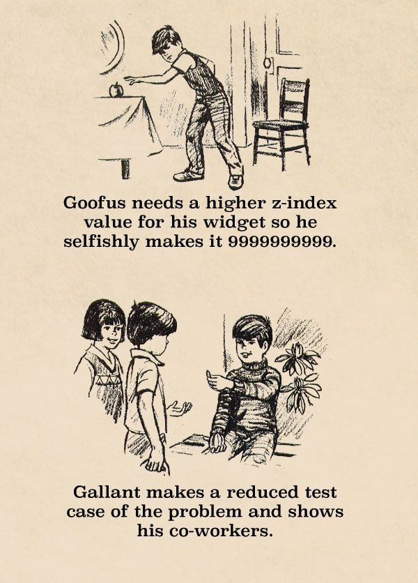 css's tweet photo. CSS Wisdom from Goofus and Gallant https://t.co/Yqe7c37NZJ https://t.co/wjoLL090I0