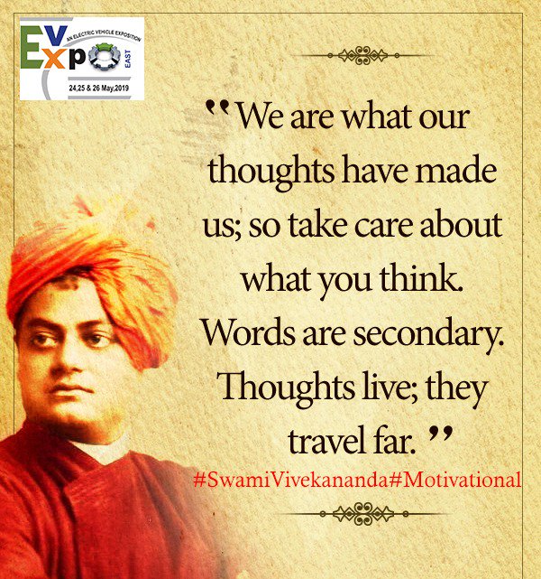 expo_ev's tweet photo. "We are what our thoughts have made us; so take care about what you think. words are secondary.
thoughts live; they travel far."

#EvExpo #SaturdayMotivation #MORNING_VIBES #EV #Electricvehicles https://t.co/Qh4GVaINk8