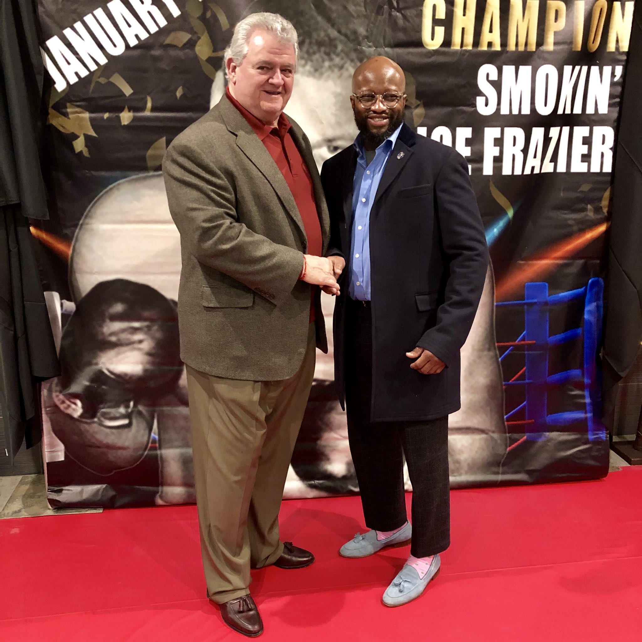 Happy 75th. Birthday 
Smokin Joe Frazier... Thanks for having me 
Mr. & Ms. Lyde...  