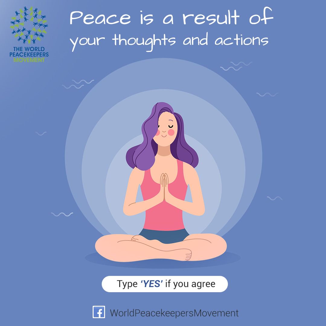 We completely agree. What are your views?

#beapeacekeeper #actions