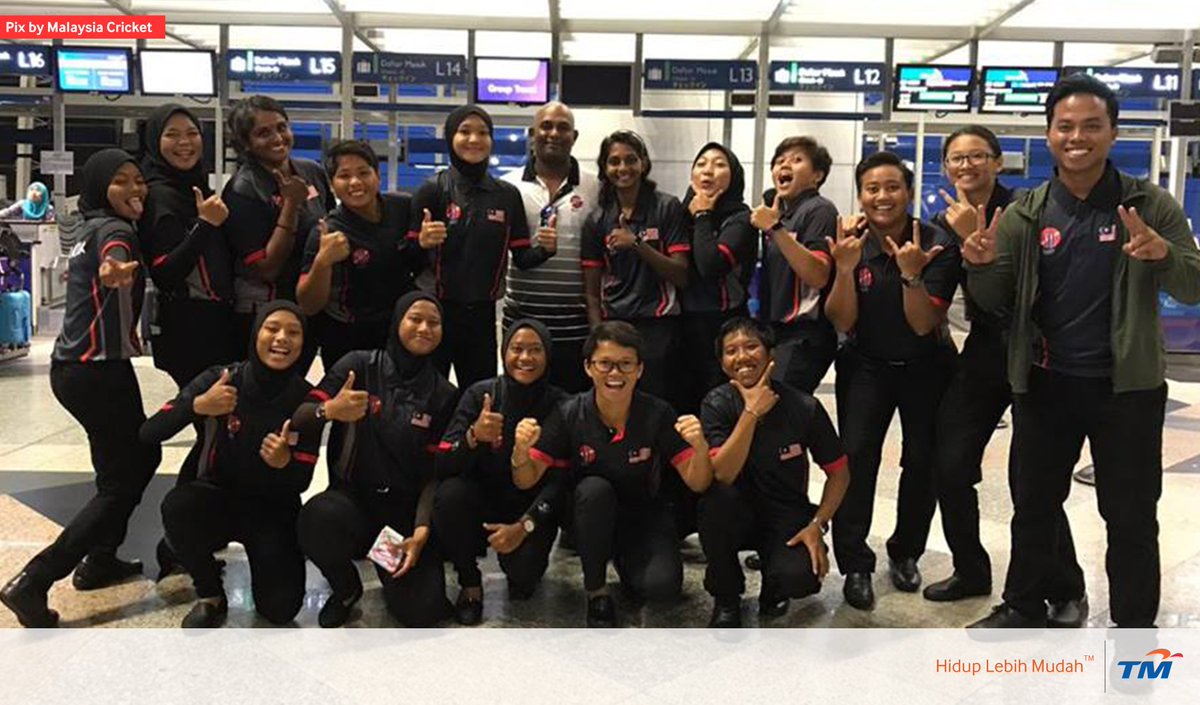 Semoga berjaya buat skuad @MalaysiaCricket wanita yang akan beraksi di Thailand Women’s T20 Smash 2019 bermula esok. Mereka diundi dalam kump. A bersama #NEP 🇳🇵, #THA 🇹🇭 A, #CHN 🇨🇳 & #UAE 🇦🇪. Persediaan menjelang kelayakan #T20WorldCup. Make us proud, ya! 🙌🏻 #KamiTeamMalaysia