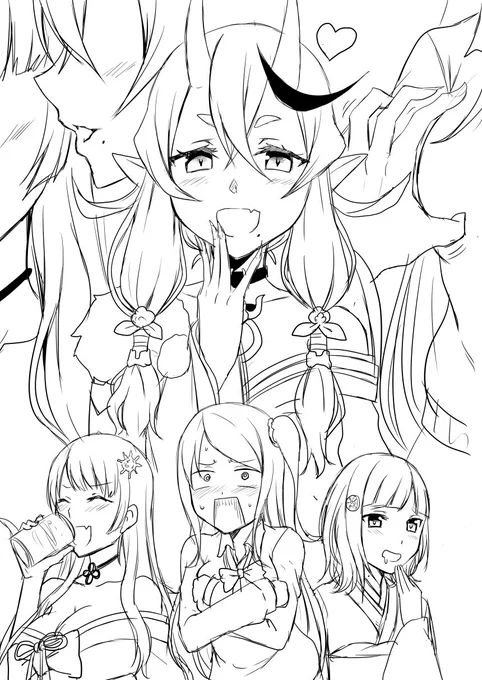 このおにつよい
#尊絵巻 #詩子あーと #赤羽絵葉書
#氷画 #にじみっくす 