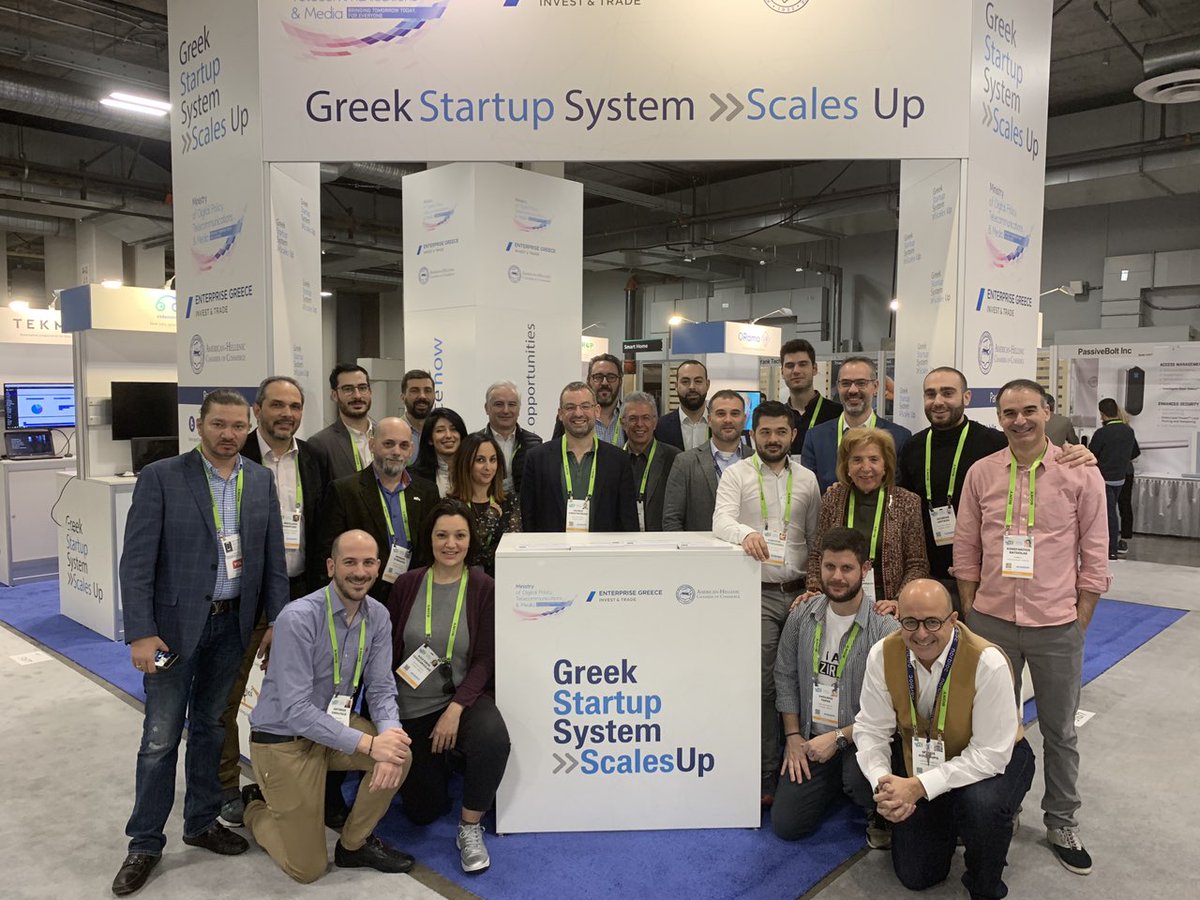 george_cris's tweet photo. Με την dream team της #CES2019, τις 10 ελληνικές startups. Απέδειξαν ότι «when you think big, you do big»! #PlantBox @spotlightpos @RidemindGR @RoboticsUoM @ORamaVR @Bubbllz_ #OVIVIEW #Norbloc @tekmongeomatics @CityCrop.@MinDigitalGr @AmChamGr #proud_of_Greece https://t.co/e0RRlJIaDu