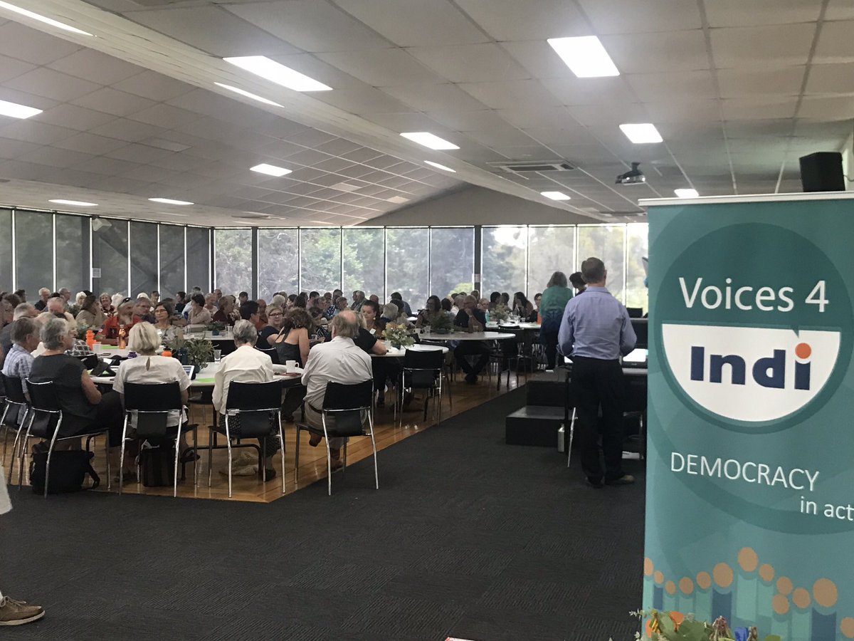 Today we undertook an extraordinary and interesting approach to create a community process to bring forward the next independent member for Indi. Congratulations to all involved #indivotes #doingpoliticsdifferently #BringItOn #Auspol