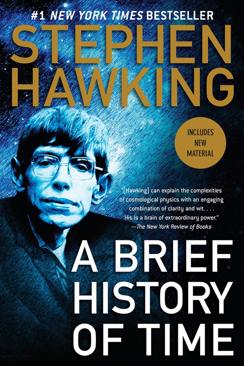 I accepted the #BooksILove challenge from @DrJGoree. 7 book covers in 7 days. No reviews. No explanations. Nominate a friend each day to do the same. Day 7: A Brief History of Time, by Stephen Hawking. I nominate @iManacher