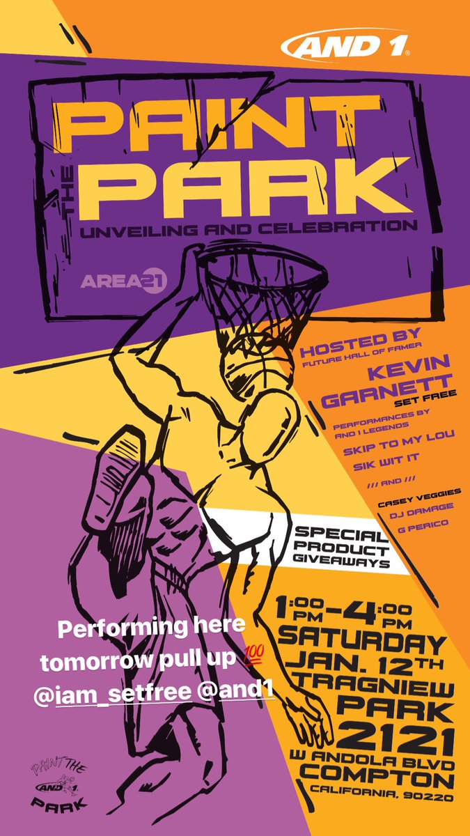 CaseyVeggies's tweet image. Performing tomorrow at Tragniew Park in Compton for the Kids 💯 @and1basketball
