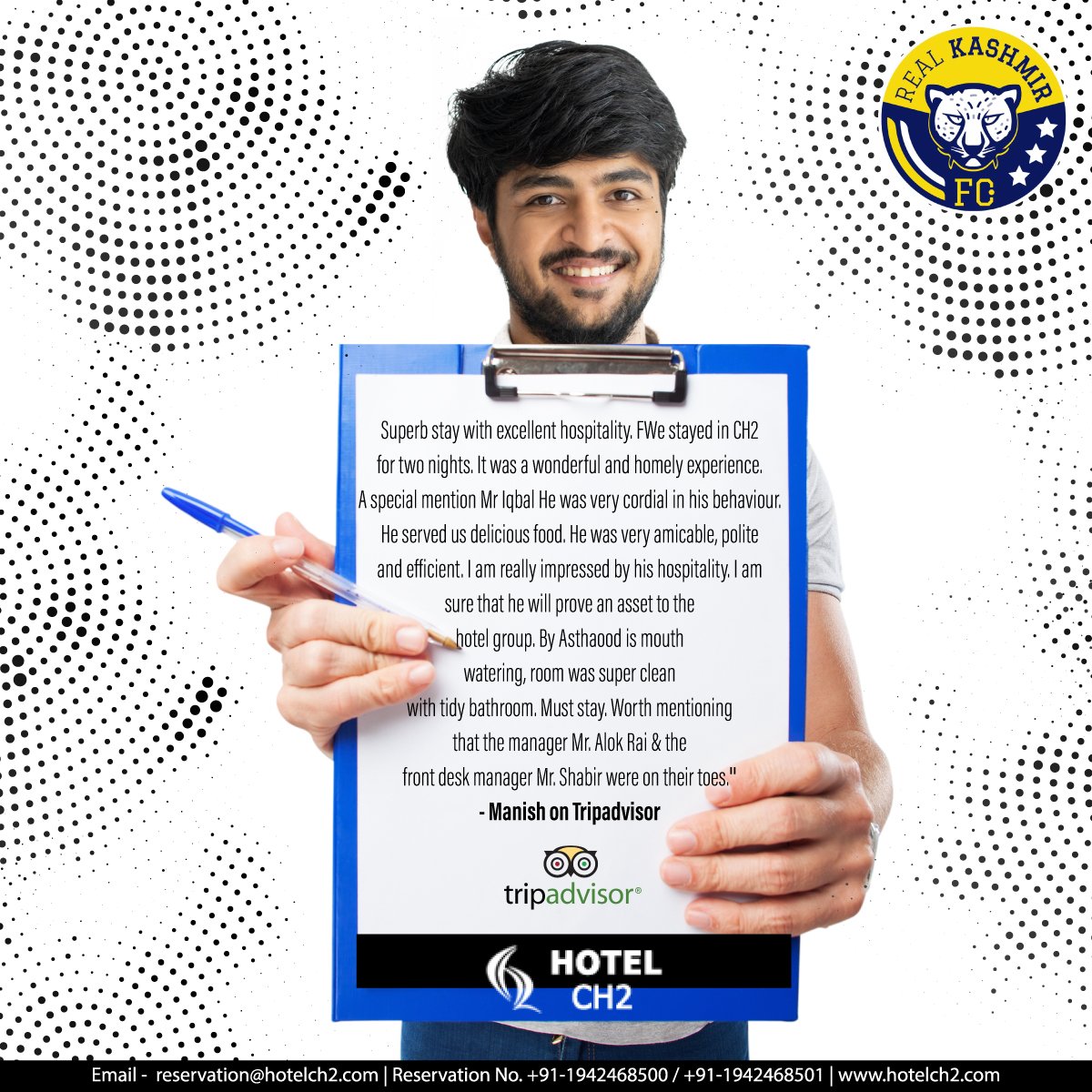 HotelCh2's tweet photo. Thank you Manish, We are overwhelmed by your awesome review on Tripadvisor.

Book Now - https://t.co/lS7sS390bG
#WintersinKashmir #Hotel #CH2 #Wanderlust #Luxury #Comfort#Experiences #Heaven https://t.co/EvIwmrAB2P