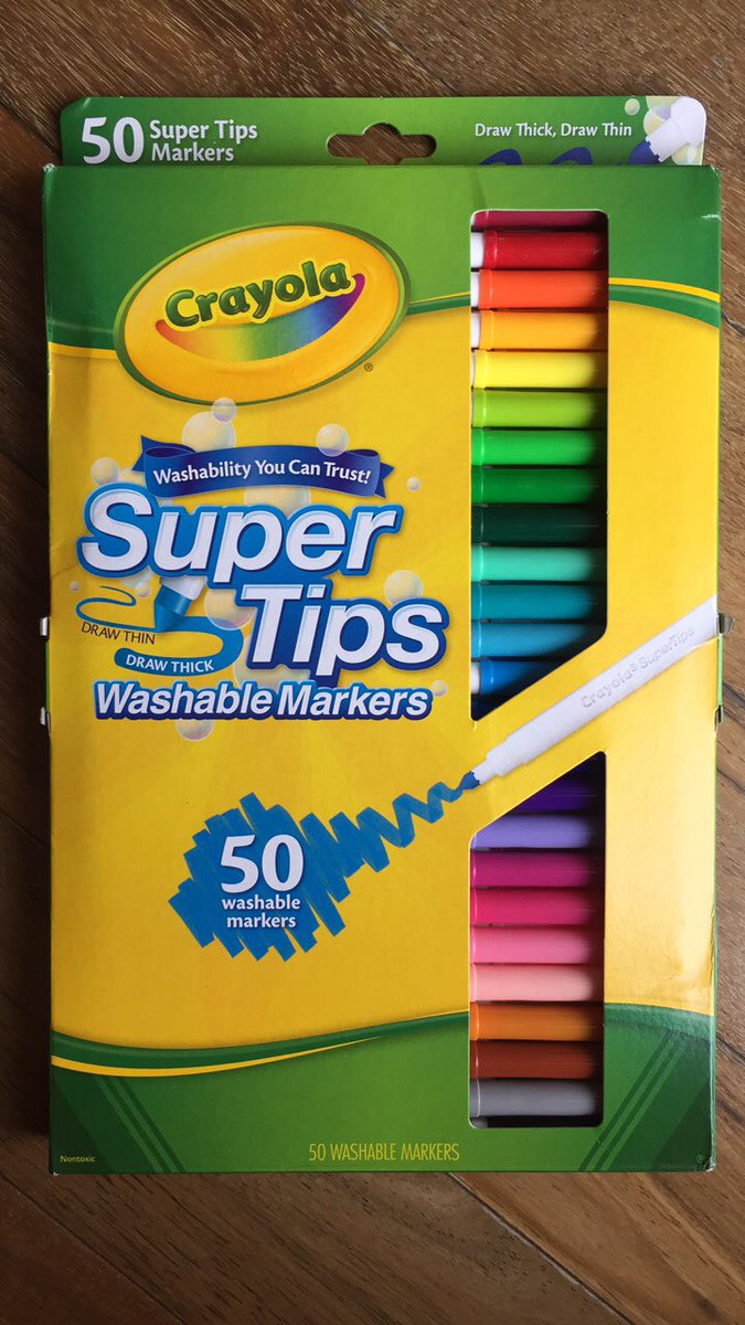 so_unpredict's tweet photo. crayola รุ่นนี้ สีสวย ยูนีคมาก สีชัดเจน เขียนได้ทั้งเส้นหนาบาง แต่formula มีความเหลว ถ้าเขียนต้องระวังเปื้อนมือ+กระดาษ และแพคเกจจิ้งไม่ค่อยโอ เขียนละเปื้อนตัวด้ามง่ายมาก #รีวิวเครื่องเขียน #ไว้รีวิวห้ามขายของโว้ยยย #crayola #reviewwhatever https://t.co/KBJtU0eZDP
