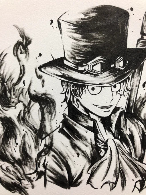 ワンピースのサボ描いてみました。
#ワンピース  #サボ 