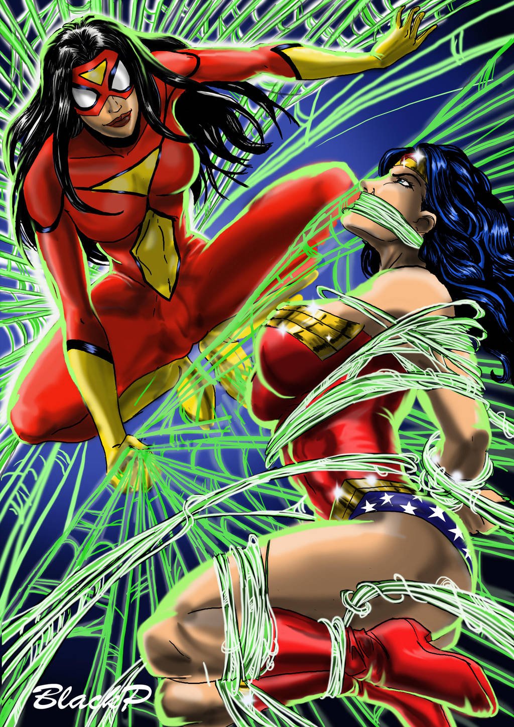 “SpiderWoman VS WonderWoman

Artist: Blackprof
Link...