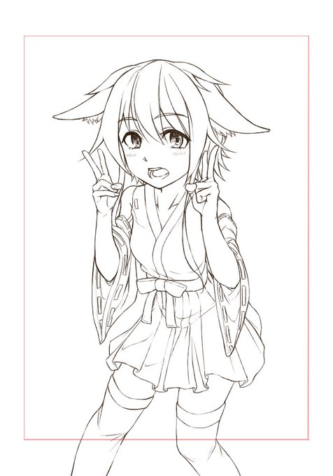 フォロワーさん家の女の子描いてたンゴ。
お正月に僕のアイコンの子を描いた年賀状くれたお返しだぞぅ!
……ミニスカにしたり、ニーソ履かせたり趣味が出てすまへん…。

さてここからどう塗るかよ、いつもと違う感じにもしてみようかな。 