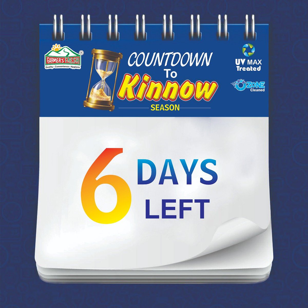 FarmersFreshPk's tweet photo. Get Ready For Ultimate Kinnow Bliss.
Farmer’s Fresh bringing 1st Time in Pakistan Ozone Washed Fresh Permium Export Quality KINNOW . 🍊🍊🍊🍊🍊Days are Numbered so, Stay Tuned With Us..
#CountDown #FarmersFresh #Jan18 #Kinnow #WinterPakistan #Lahore #OzoneCleaned #HygienicFruits https://t.co/vP9JHmVlsN