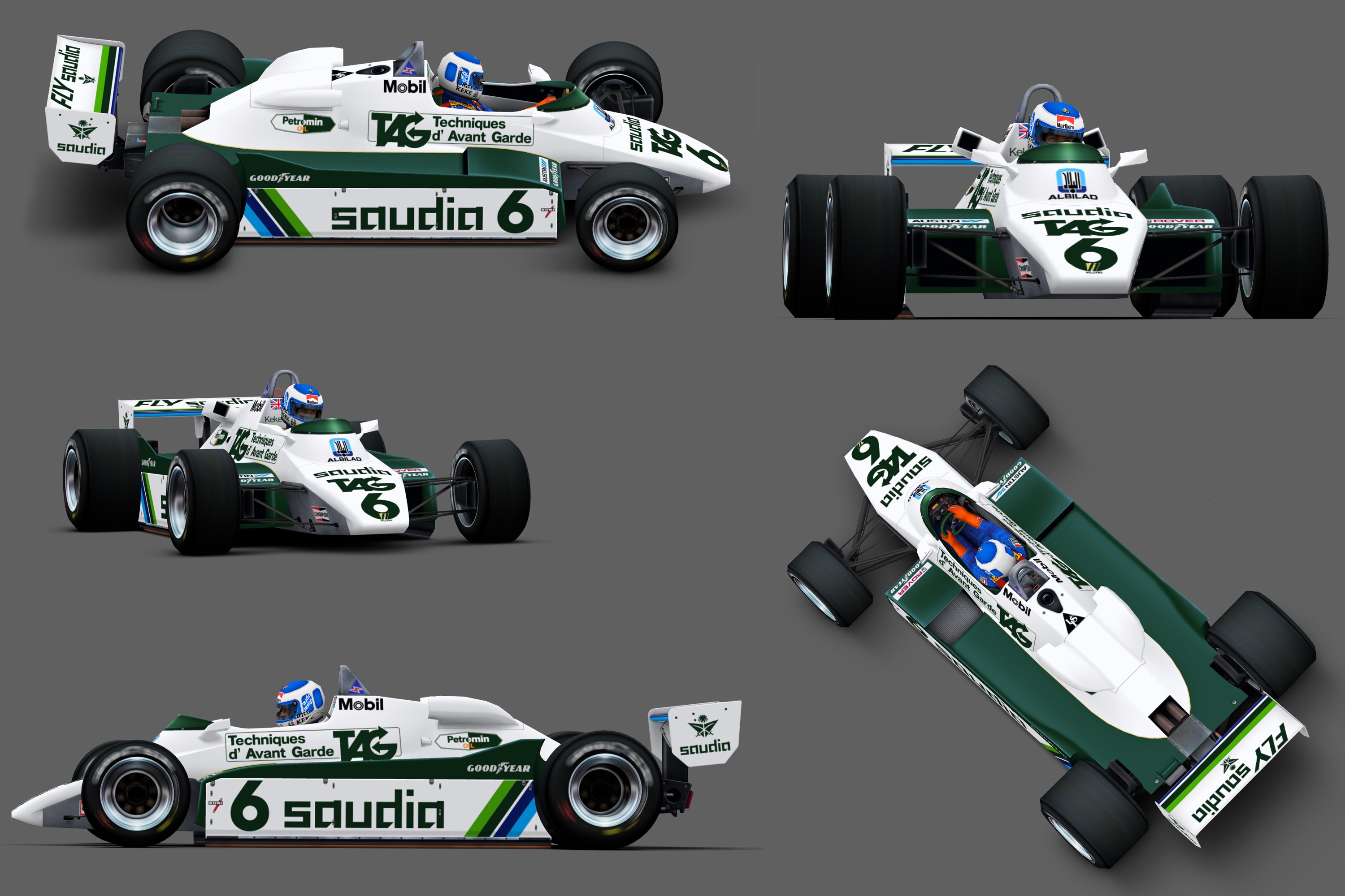 Keke Rosberg Williams FW08 Formula 1 World Champion 1982 1