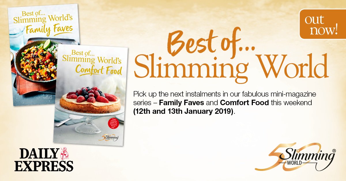 SlimmingWorld's tweet photo. If a chilled #weekend morning means plenty of time with your #newspaper, you'll love the exclusive package of #weightloss inspiration, recipes and tips in the 'Best of' mini-mags free inside the @Daily_Record @DailyMirror @IrishMirror the @Daily_Express today and tomorrow! https://t.co/LO39rYVB6b
