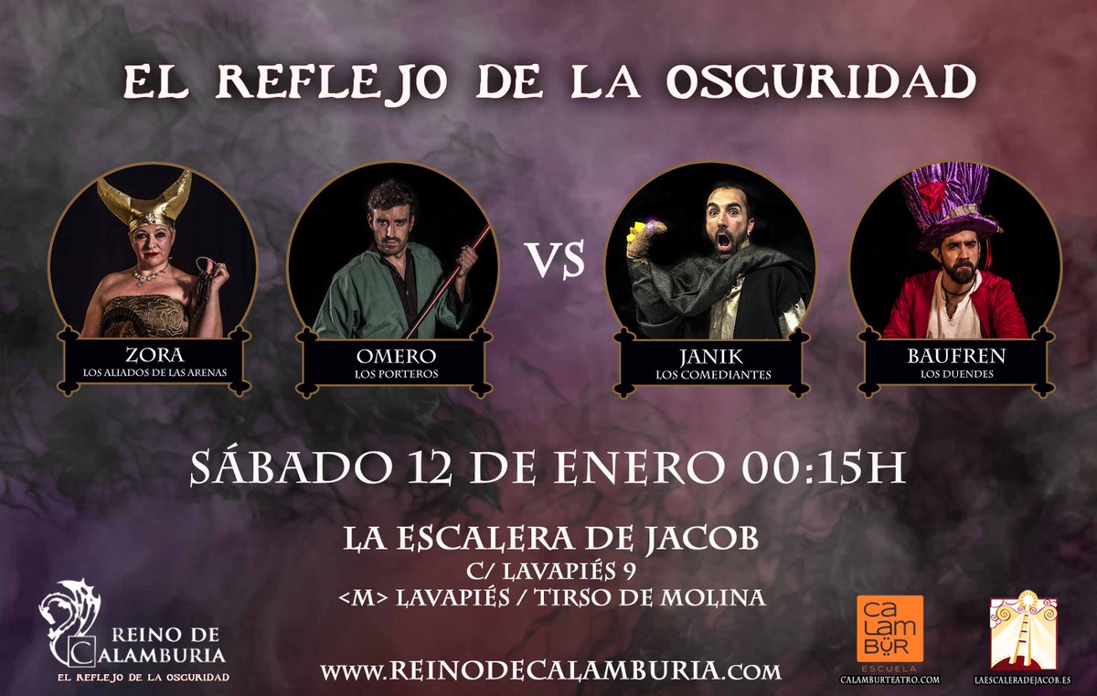 Calamburteatro's tweet photo. Esta noche han reunido todas sus energías para combatir sin fin en esta batalla de improvisación en la @escalera_jacob ¡URIA URIA! #Calamburia #impro #felizsabado
🎟️ https://t.co/NyxZTojUqG https://t.co/F5pxyP7DH8