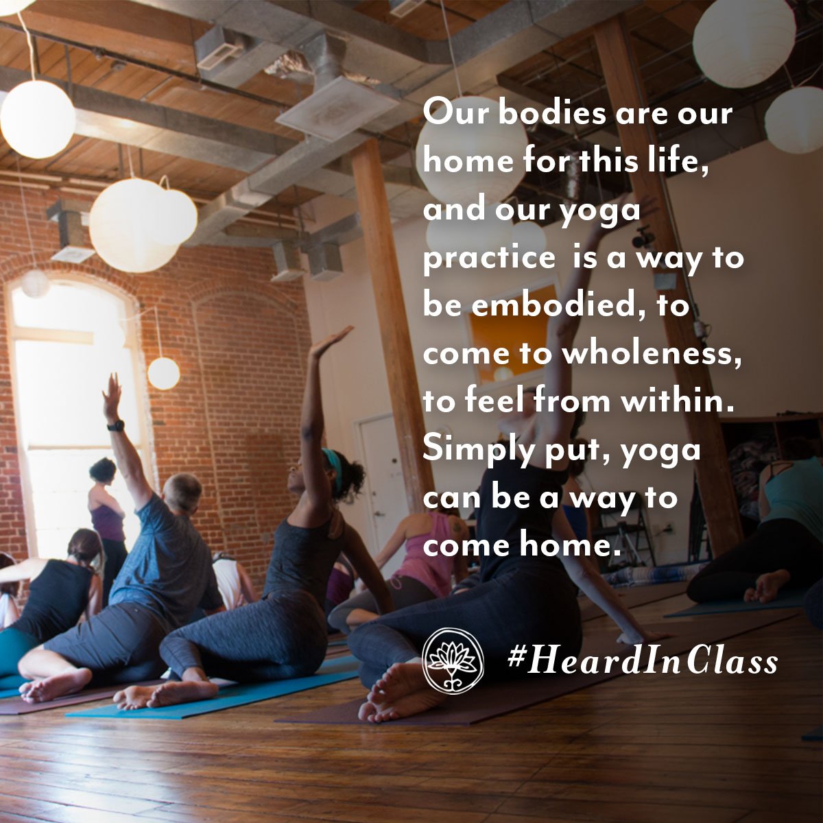CarolinaYogaCo's tweet photo. Our bodies are our homes for this life, and our yoga practice is a way to be embodied, to come to wholeness, to feel from within. Simply put, yoga can be a way to come home. #HeardInClass #ncyoga https://t.co/HN24l96fRU