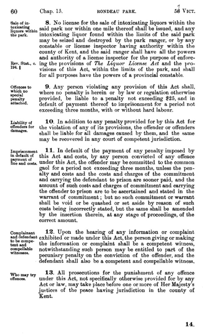 bManSays's tweet photo. Rondeau Provincial Park turns 125 years old on May 5th. Here is “An Act to Establish a Provincial Park at Rondeau” from 1894… #Rondeau #ckont https://t.co/rEchRE4Gfh