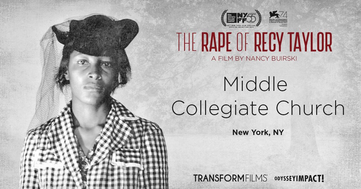 Transform_Films's tweet photo. RT @RecyTaylorFilm: If you thought that #RosaParks' efforts in the Civil Rights Movement began on a Montgomery bus, you only know half the story. See 'The Rape of Recy Taylor' at #NYC's @middlechurch on 1/20. Details: https://t.co/DCT2BvfjPe #ForRecy https://t.co/KRCf0b4eYA