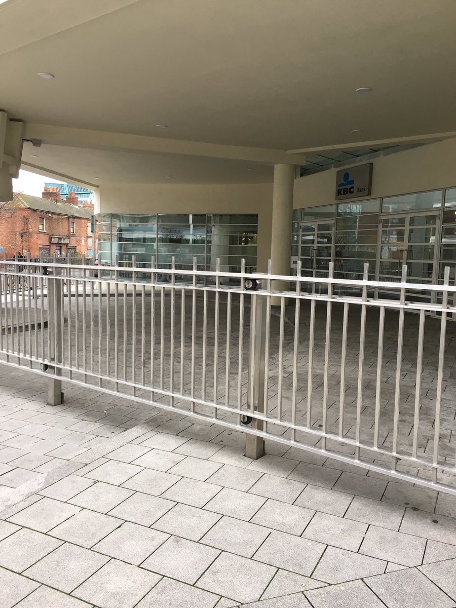 sarahhogan85's tweet photo. @AskKBCIreland First the access ramp is moved around the corner so wheelchairs and buggy’s must walk through the premises, then you lock the gates at the weekend. How does a wheelchair user cross the road other than turning back? https://t.co/4fbkz2JjZc