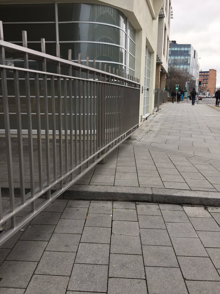 sarahhogan85's tweet photo. @AskKBCIreland First the access ramp is moved around the corner so wheelchairs and buggy’s must walk through the premises, then you lock the gates at the weekend. How does a wheelchair user cross the road other than turning back? https://t.co/4fbkz2JjZc