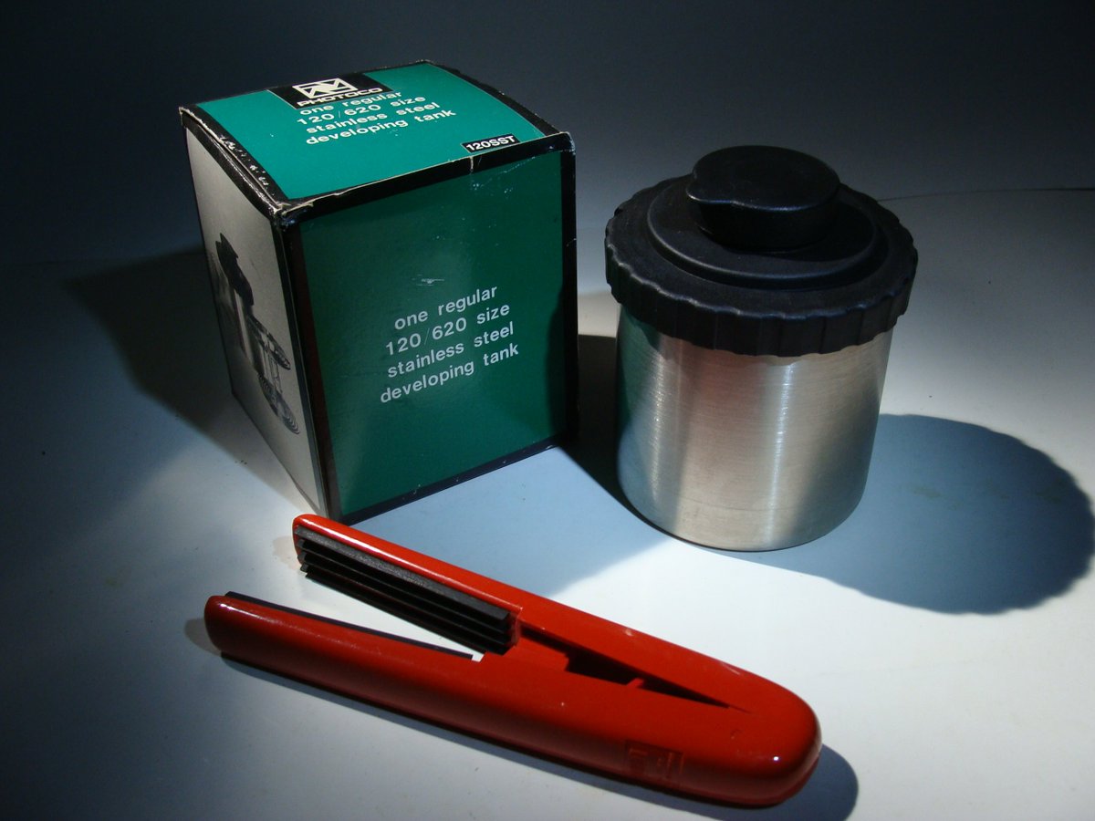 TaiChi_John's tweet photo. #Film #Developer #Tank #Stainless Steel #Photoco With #Squeegee - Useful and somewhat rare photo developing accessories. FOR SALE at EBAY! - https://t.co/XzQTs9MWBE https://t.co/AttZcM8s4D