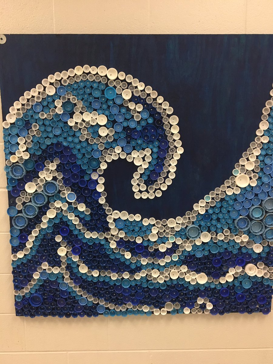JTruebloodCCPS's tweet photo. Over at Cosby for Steam mania with my family today. Found some cool art displayed in the hall. Reminded me of starry night. https://t.co/8KLToN4QFY