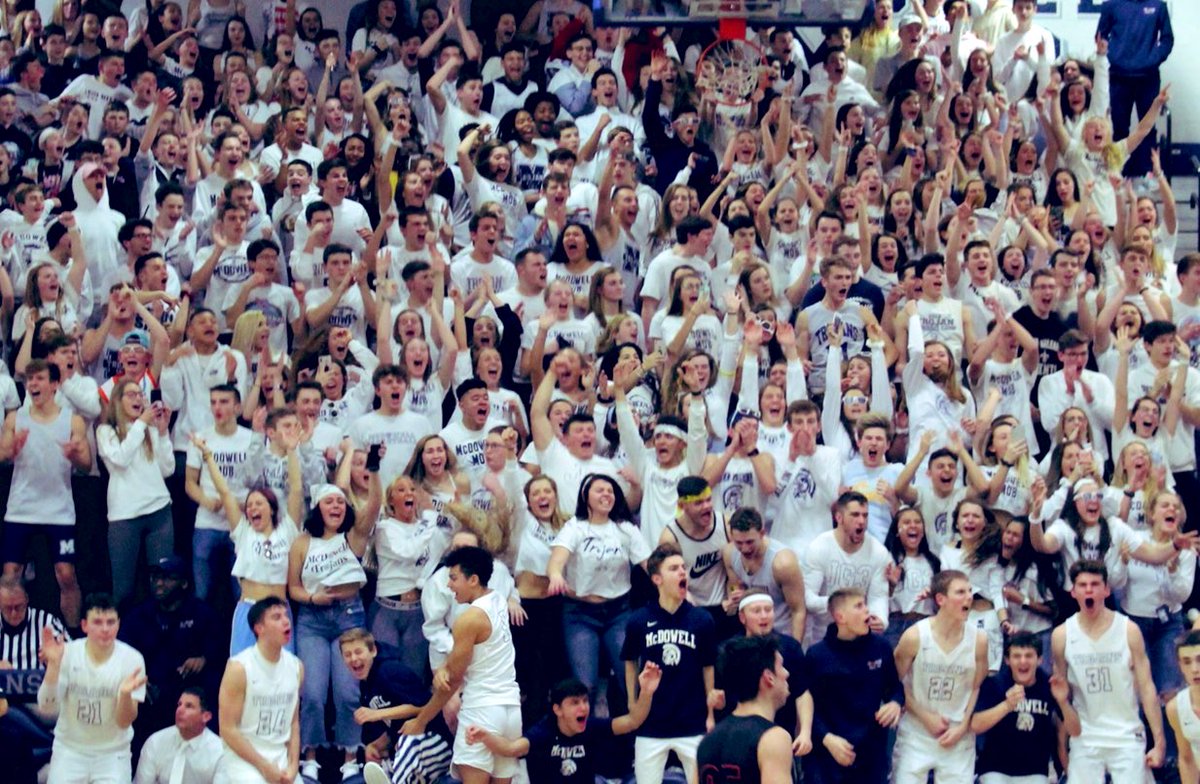 mcdgamedaycrew's tweet photo. BIG shout out to our HUGE fired up McDOWELL MOB last night! 🔥 #FeedTheMob #WeHungry 🔵⚪️ https://t.co/3GFw51KnDx
