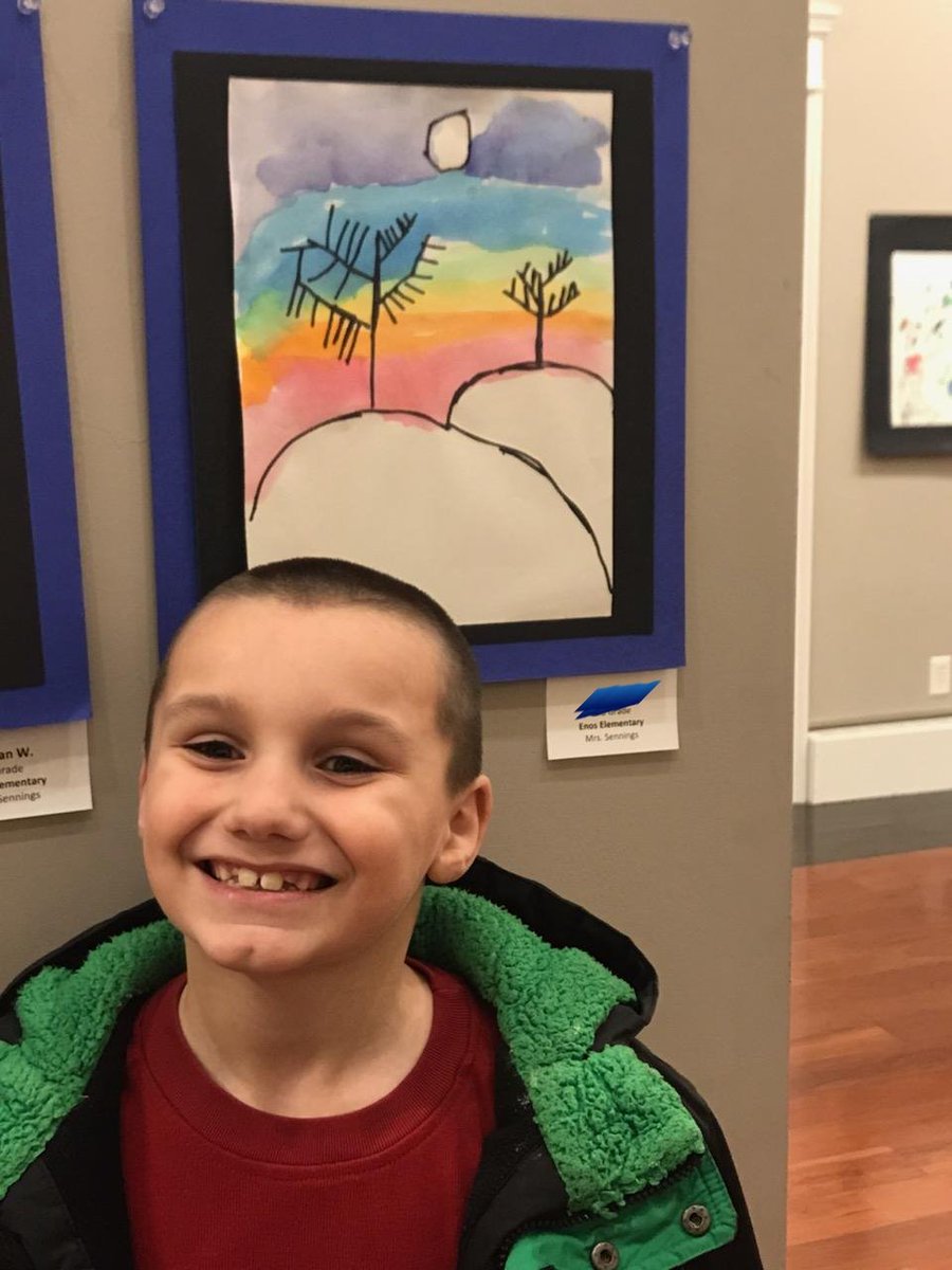 EnosElementary's tweet photo. 10 Eagles were chosen to have their art displayed at the district Art is Exceptional Art Show this year! We are so proud! ♡ https://t.co/ynzD7HDup9