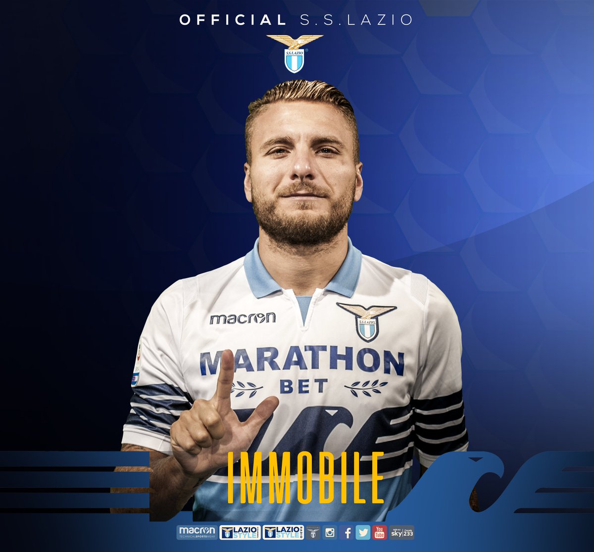 ⏱ 35' | #LazioNovara 3-0
⚽⚽⚽ GOOOOOOOOOOL!!!! GOOOOOOOOOOL!!!! GOOOOOOOOOOOL!!!!!!!
👑 ANCORA @ciroimmobile!!!!!!!!! IL TRIS BIANCOCELESTE!!!!!!!!