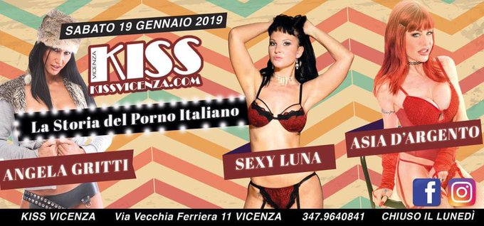 SABATO 19 GENNAIO - GRANDE EVENTO - LA STORIA DEL PORNO ITALIANO ! VI ASPETTO insieme a SEXY LUNA e ANGELA