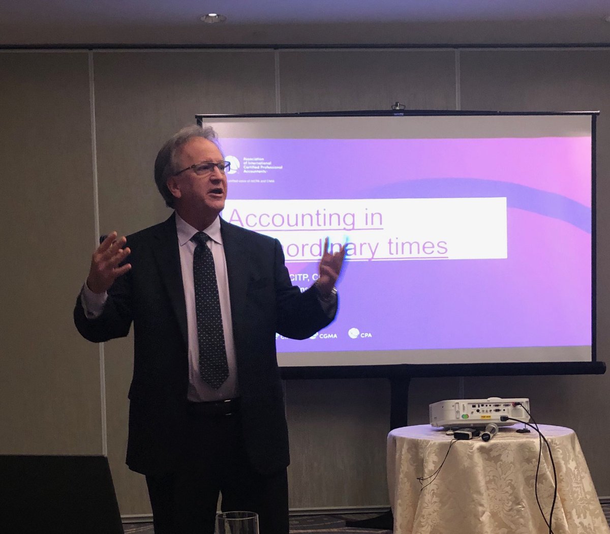 Bill Reeb, incoming #AICPA Chair, at the #Ficpa strategy session “Accounting in Extraordinary Times”
