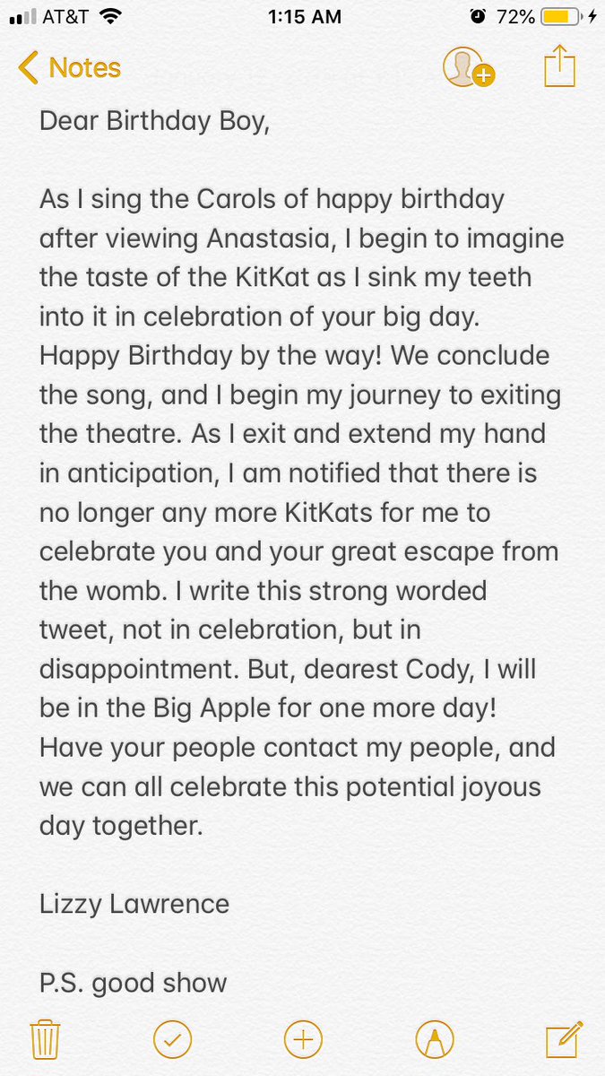 LizzyLawrence7's tweet photo. @CodySimpson @Hersheys @KITKAT @AnastasiaBway https://t.co/Q3xXg2kVdI