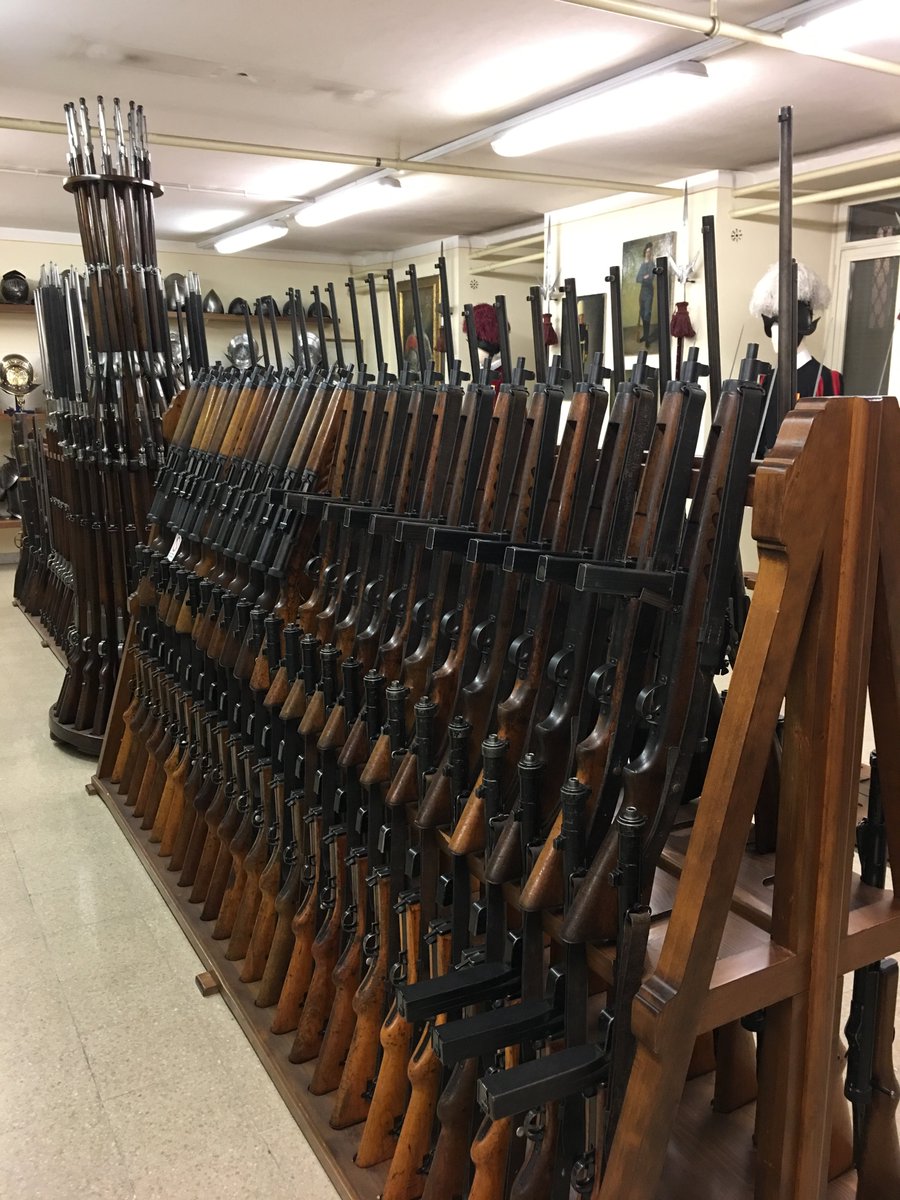 The more modern pistols and rifles in the armoury are not for imaging but here are historic muskets and rifles going back to the 18th century. The Swiss Guard has its own armourers and practices its marksmanship regularly at a local range, in preparation for any eventuality.