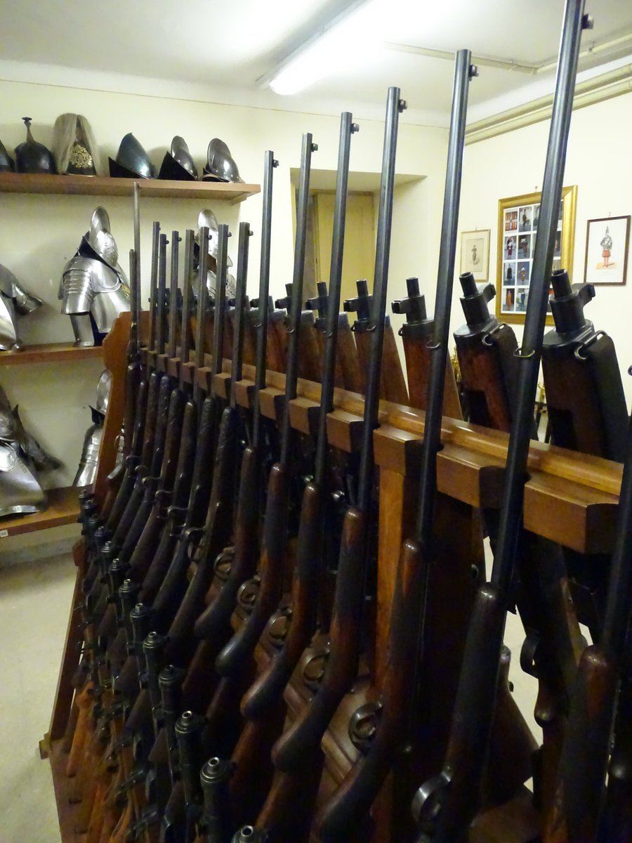 The more modern pistols and rifles in the armoury are not for imaging but here are historic muskets and rifles going back to the 18th century. The Swiss Guard has its own armourers and practices its marksmanship regularly at a local range, in preparation for any eventuality.