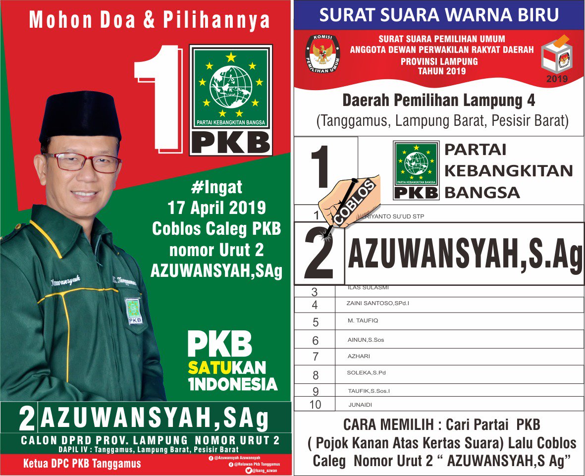 kacepAcep's tweet photo. Assalamualaikum,mohon doa &amp; pilihannya tuk @bang_azwan sbg #caleg dr #PKB dalil #Tanggamus #LampungBarat #PesisirBarat
#PKBdariNUuntukBANGSA https://t.co/5TWGoDwmmv
