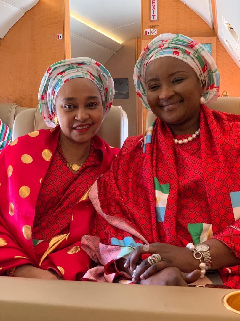 Sb_kalgo's tweet photo. APC Women and Youth campaign train on the way to Owerri for South east rally led by H.E. Dr Aisha Buhari @aishambuhari represented by wife of VP Mrs Dolapo @ProfOsinbajo. Includes wives of Kebbi, Nassarawa, Borno, Kogi, and Edo state governors. @BashirAhmaad @DrZSB @APCNigeria https://t.co/gZwNSY3dlH