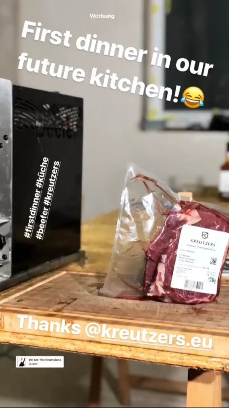irenek_90's tweet image. Gustav Schäfer IG Stories: Werbung. First dinner in our future kitchen! 😂 Thanks @kreutzers.eu #firstdinner #küche #beefer #kreutzers louderthanloveth.wordpress.com/2019/01/12/gus…