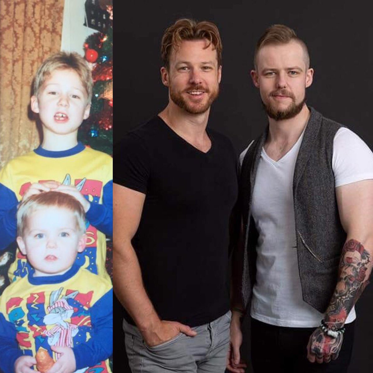 stuarthattonjr's tweet photo. The 'How Hard Did Puberty Hit You Challenge ? ... #brotheredition 

i think we did alright 🤷‍♂️🙋🏼‍♂️🤜🏻🤛🏻🖤 https://t.co/uCoymX7lT5
