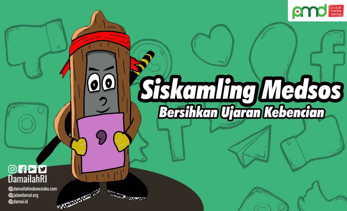 DamailahRI's tweet photo. Siskamling Medsos untuk Membersihkan Ujaran Kebencian https://t.co/qfrXpwxp4V
#hatefreeday
#cerdasdiduniamaya
#siskamlingmedsos
#cegahterorisme
#damaiituindonesia https://t.co/NiBAUDZzQD