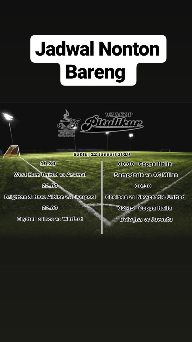 Jadwal Nonton Bareng hari ini di <a href="/WarkopPituLikur/">Warkop Pitu Likur</a>
