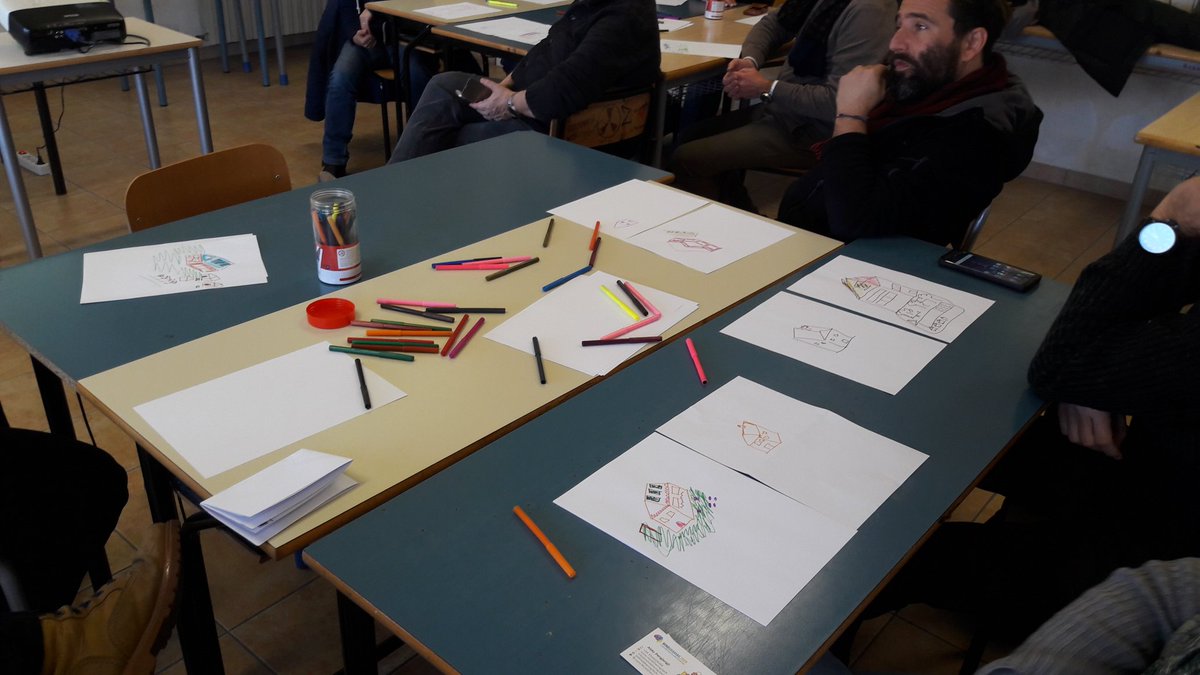 noasevilla's tweet image. Agile principles attraverso il disegno di una casa. 
#agile #agiletalks #design @omixxam @CoderDojoSPQR