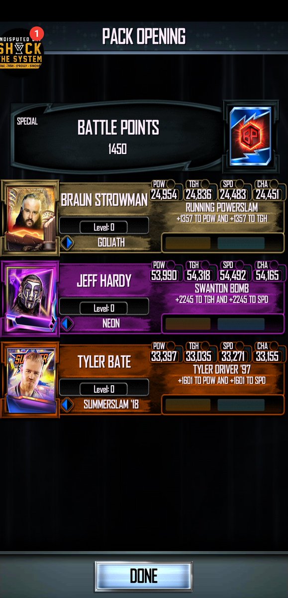 Balor_Club25's tweet photo. Good start to the weekend tbg rewards followed by a tbg points pack my second neon Pro 👀 #WWESuperCard https://t.co/NYRbCFNHXd